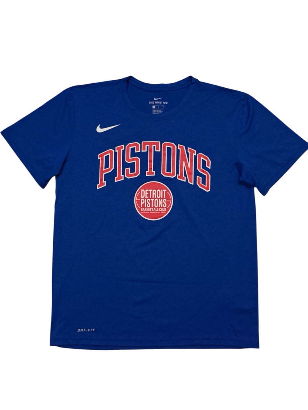 Nike Royal Blue Detroit Pistons Short-Sleeve Dri-fit Tee Men sz. M